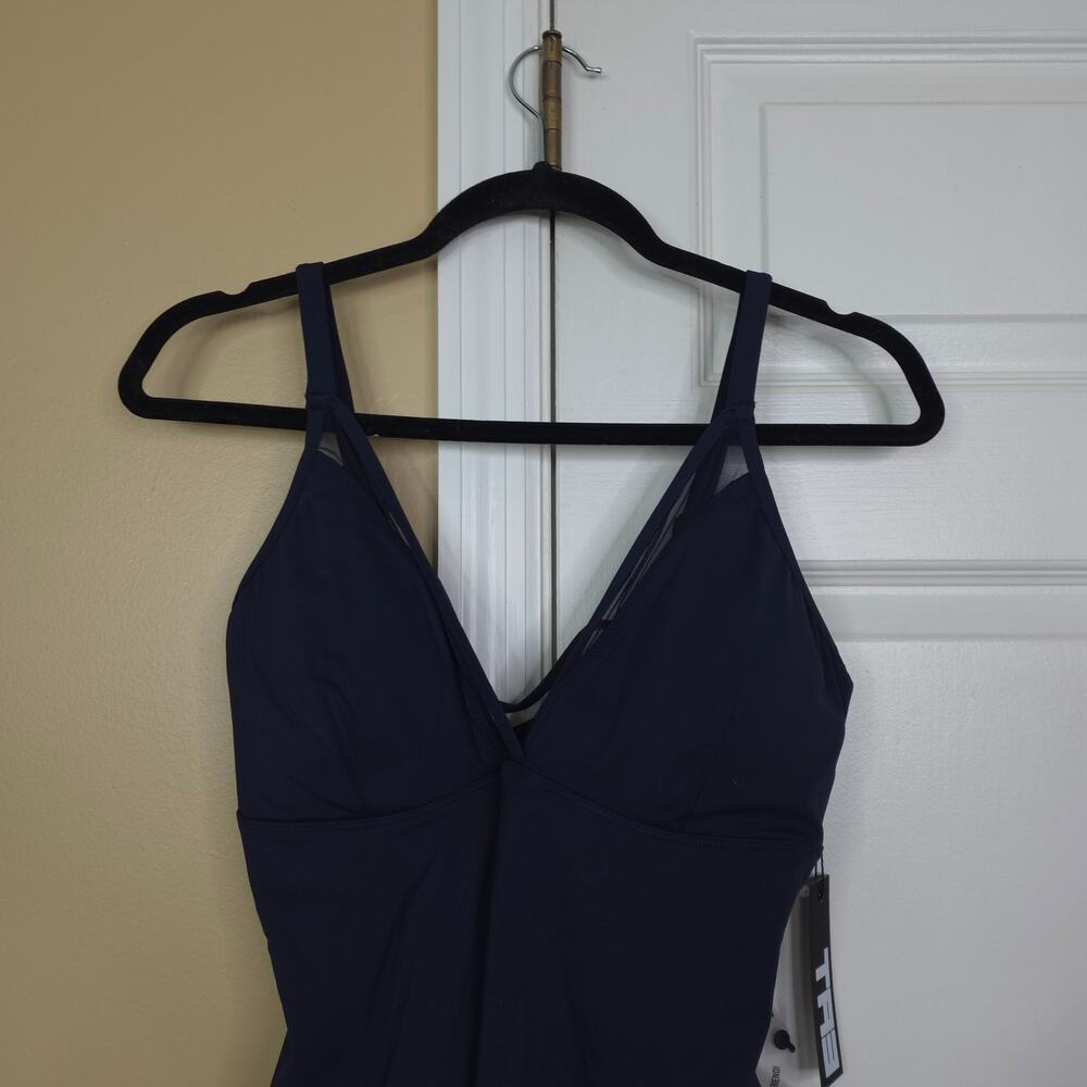 TA3 Meshy One Piece Plunge Shapewear Corset Mesh TA3175 in Midnight Size XL Reg - Picture 2 of 8